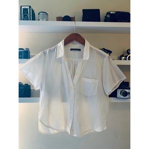 Abercrombie and fitch cropped vacation button up